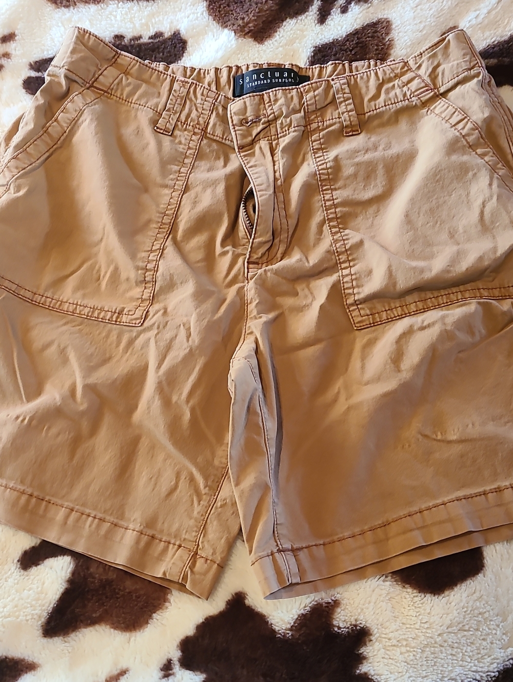 Sanctuary Womens Light Brown/Tan Cargo Shorts